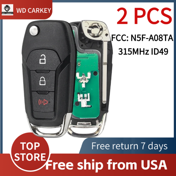 Ford F Series Escape Explorer 3 Button Flip Key 2015-2020 For N5F-A08TAA